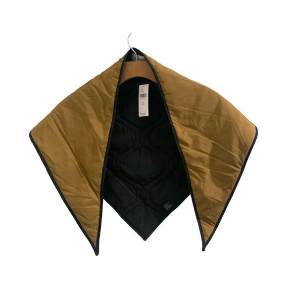 Anthropologie Maeve Bronze Black Puffer Triangle Scarf - Picture 1 of 3